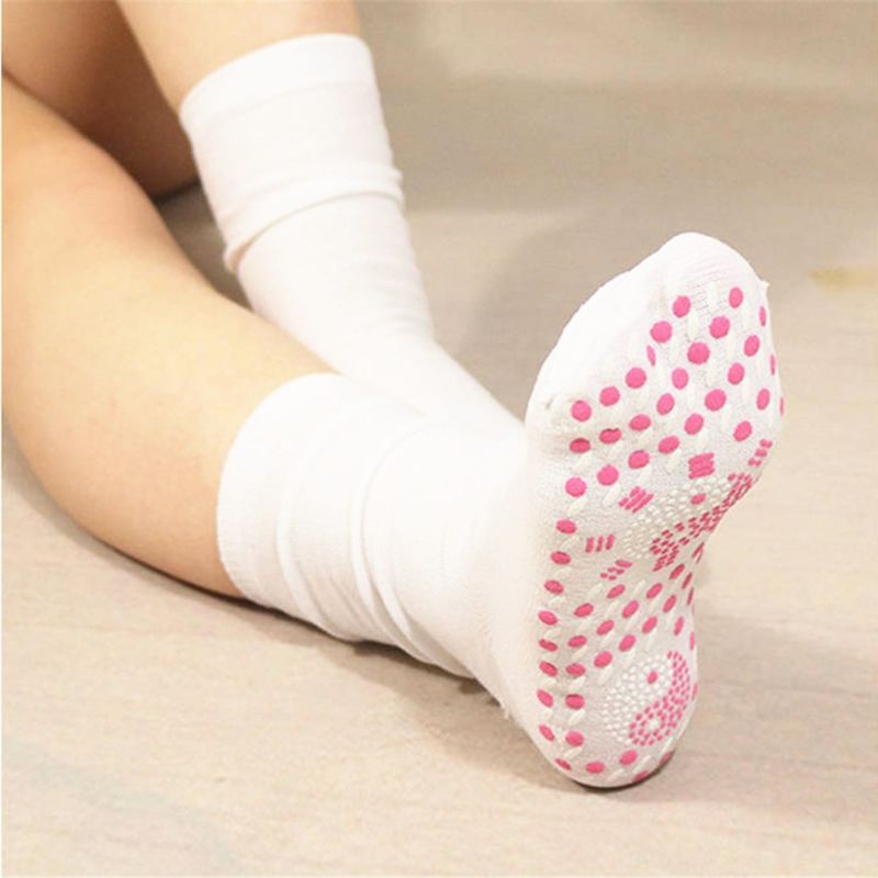1 Pair Socks Black Tourmaline Magnetic Therapy Self-heating Socks