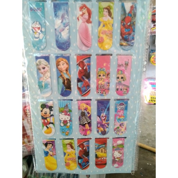 

1pck pembatas buku magnet karakter isi 20