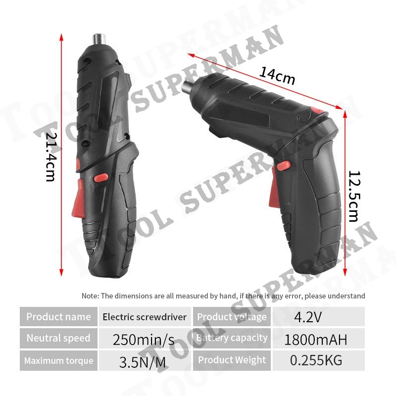 Reaim 4.2V Mesin Bor Cordless Mini Cordless Screwdriver Mesin Bor Tanpa Kabel Set Aksesoris Obeng Listrik Screwdriver Baterai masa pakai