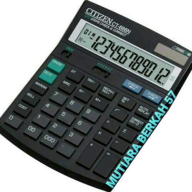 

Alat Perhitungan Kalkulator CITIZEN CT-666N Uk Besar 12 Digit 2 Power Termurah