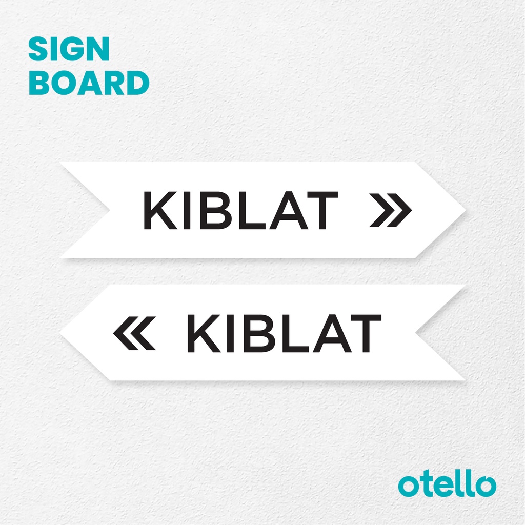 Sign Arah Kiblat Acrylic Petunjuk Sholat Panah Papan Signage Board Akrilik Print Label Aklirik Sticker Muslim Sticker Print Mushola