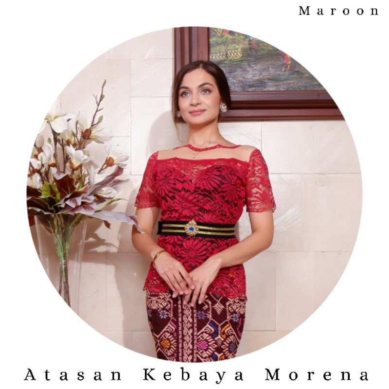 Atasan Kebaya Modern Modifikasi Tile Morena Lengan Pendek