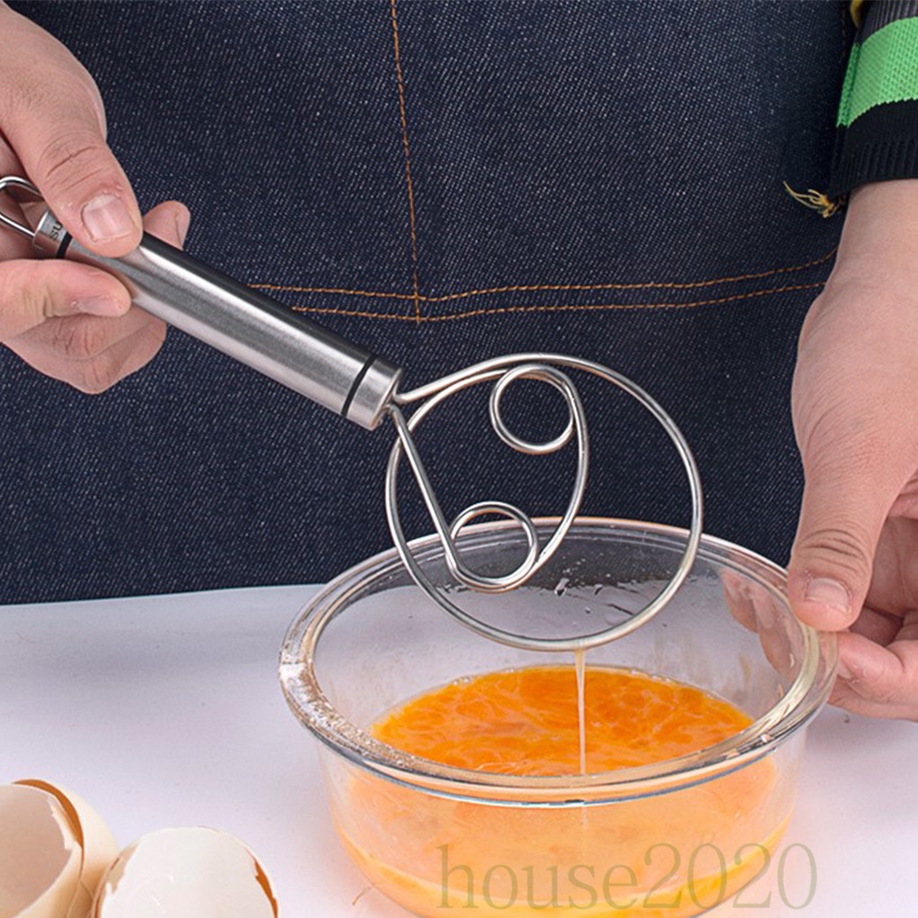 [HOUSE2020]Dough Blender 304 Stainless Steel Dough Whisk DIY Manual Hand Mixer Kitchen Baking Supply