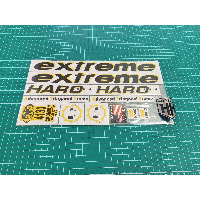 stiker dan emblem sepeda Haro Extreme