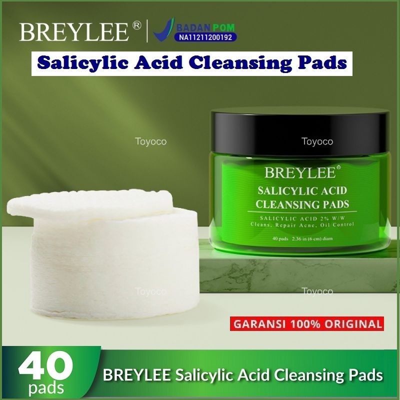 Breylee Salicylic Acid Exfoliating Cleaning Pad Pads Braylee Breeylee Breleey Brylee Cleansing Exfoliating Pad Pads Menghilangkan Jerawat Membersihkan Pengecil Pori Poripori Wajah Pembersih Komedo Hidung Jerawat Dan Bekas Jerawat Wajah