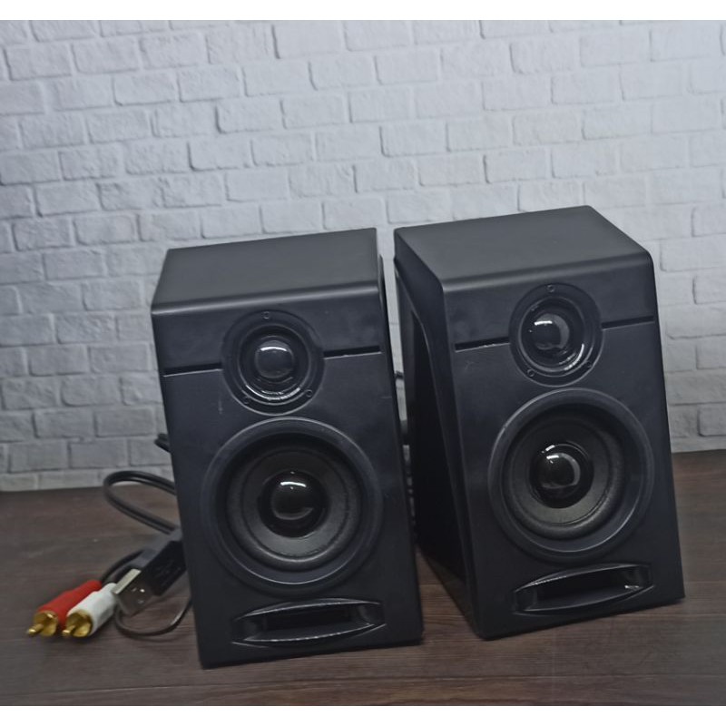 MPro Speaker 2.0 Channel Desktop PC TV Multimedia Stereo Speaker Usb power First Eye 950 HiFi