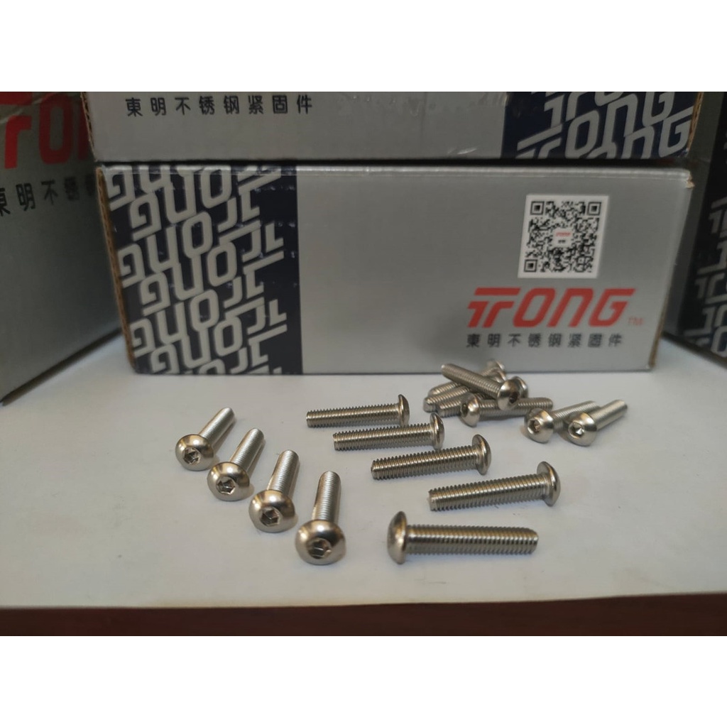 SS 304 / Baut L BUTTON M6x40 / Head Socket Stainless M6