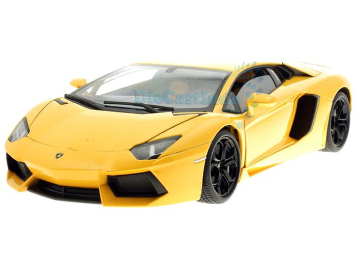 Welly Nex Lamborghini Aventador LP 700-4 - Kuning, Skala 1:18