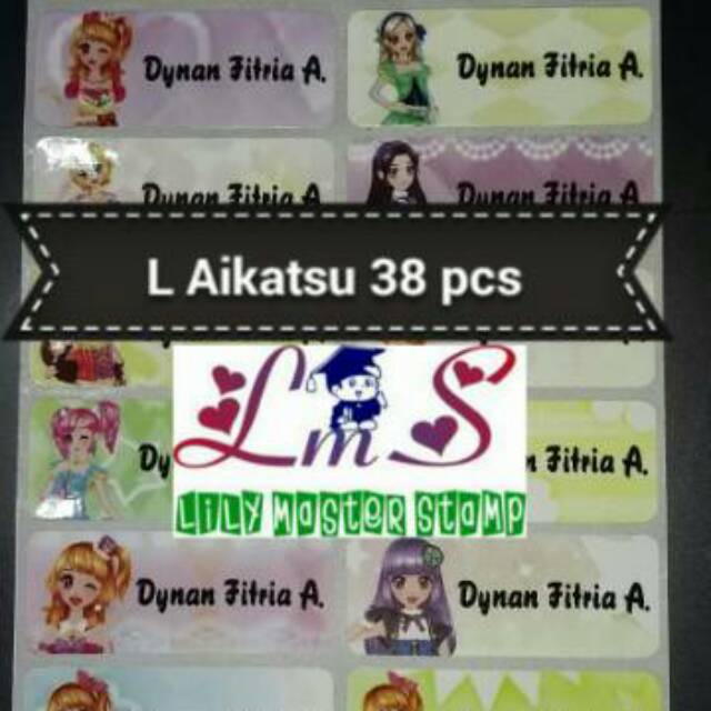 

Label Stiker Nama Anak Waterproof Size M L Aikatsu