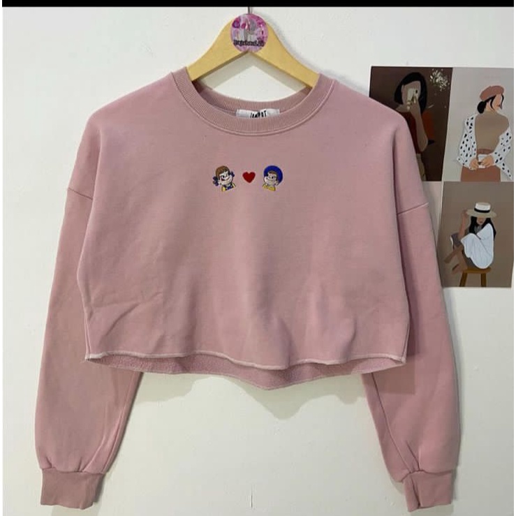 CHILD CROOPE SWEATER CROOPE OVERSIZE OBLONG WANITA