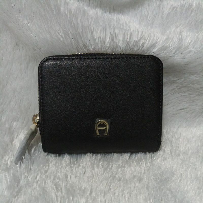 SALE NWT dompet mini bifold Aigner Fabia authentic