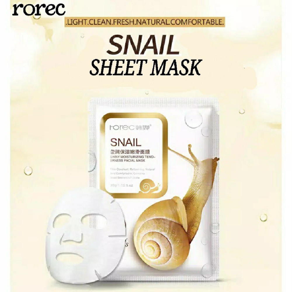 ROREC HCHANA Snail Sheet Mask