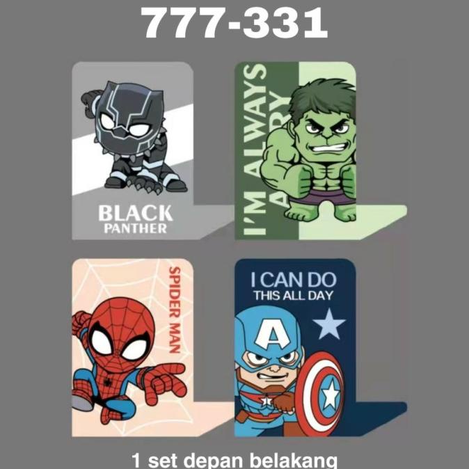 

BOS Book End Bergambar/Pembatas Buku/Sekat/Susun Buku/Organizer