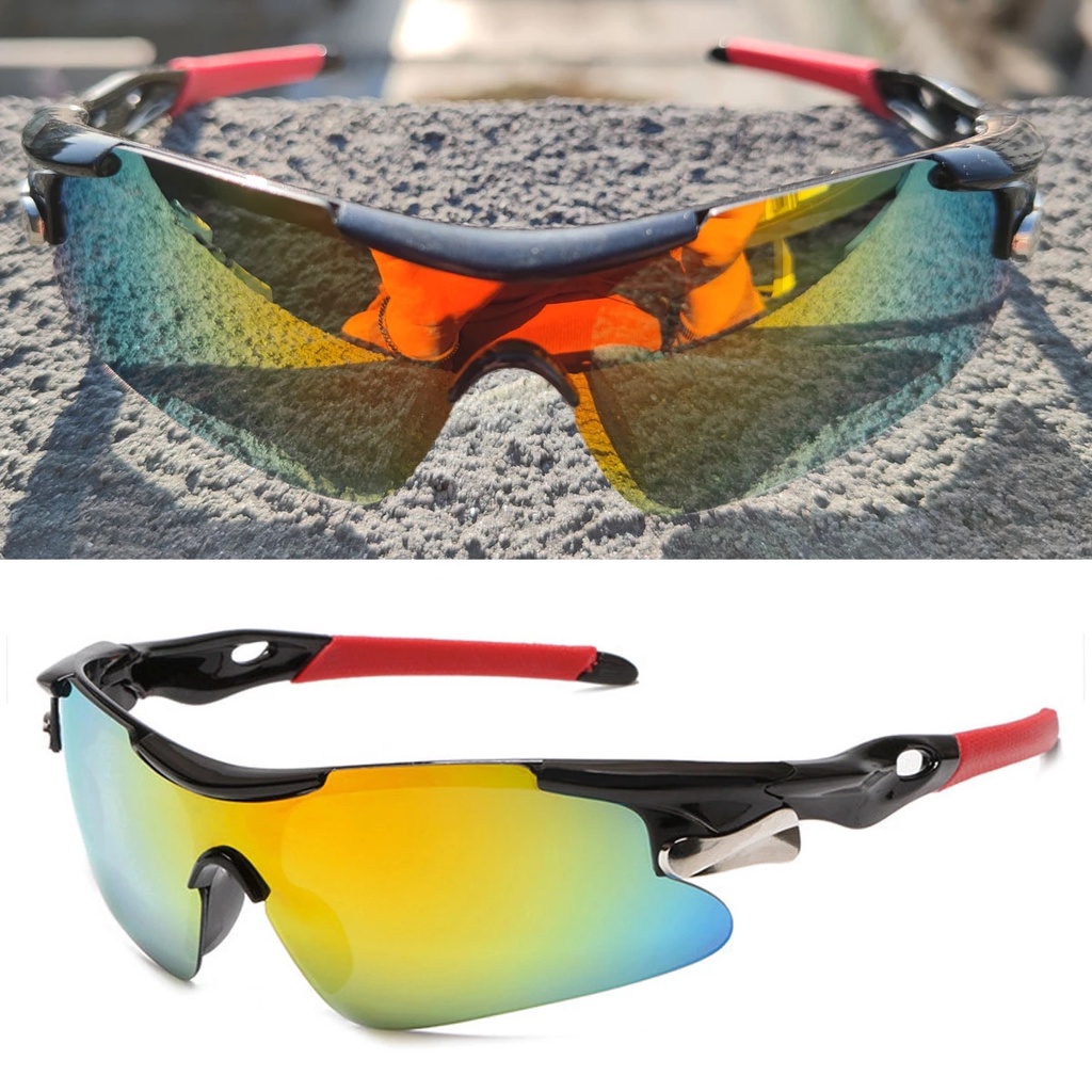 Sport Unisex Fashion Warna-Warni Nyaman Perlindungan UV Santai Luar Ruangan Kacamata Bersepeda Anti-Kabut Kacamata Sepeda Gunung Tahan Angin Night Vision Polarized Kacamata Matahari Untuk Mengemudi