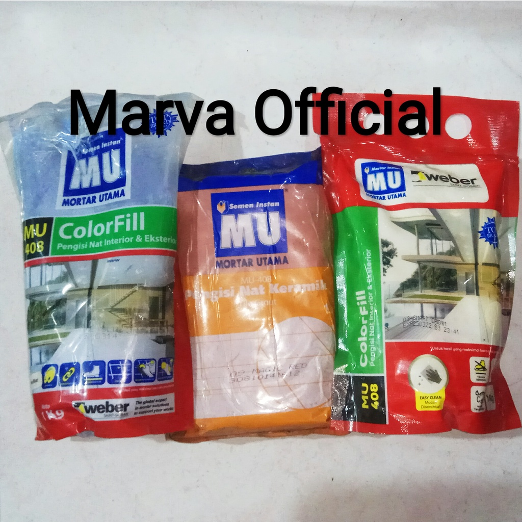 SEMEN Instan Nat 1kg 1 kg 408 Keramik Marmer Granit Batu Alam Mosaik Tile Grout Marine Blue biru Sup