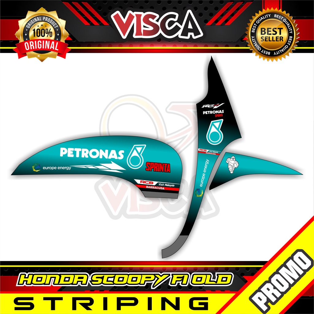 Stiker Variasi Striping Scoopy Fi petronas