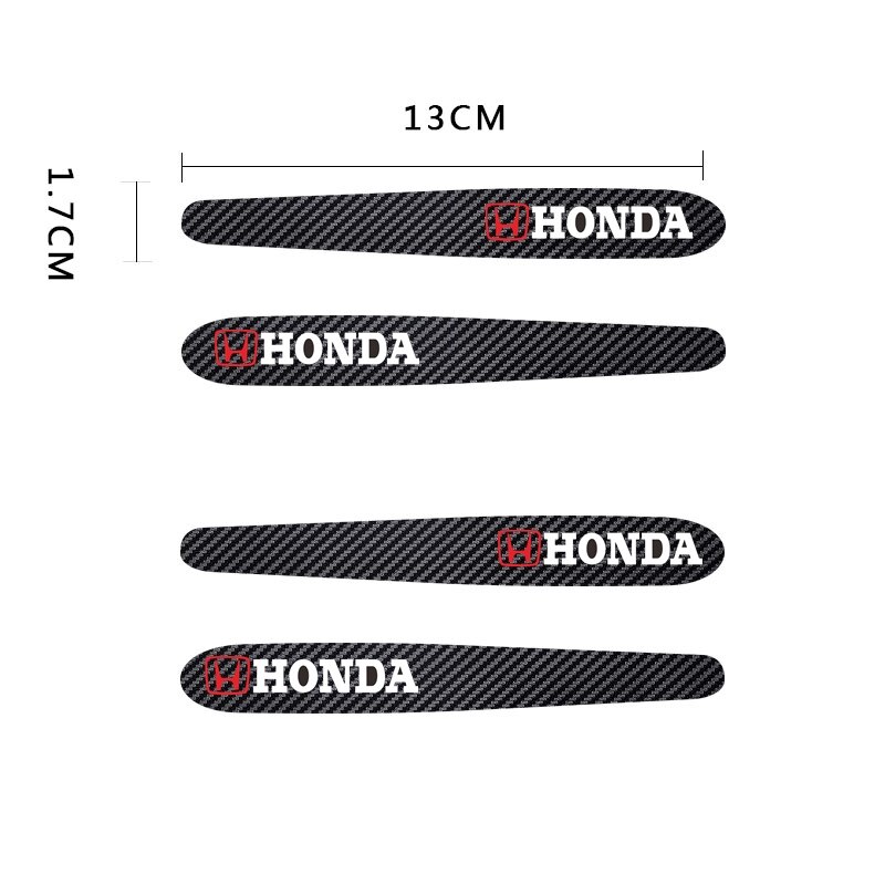 Stiker Mobil Outer Handle Anti Gores Pelindung Pintu Carbon Logo Honda Sticker