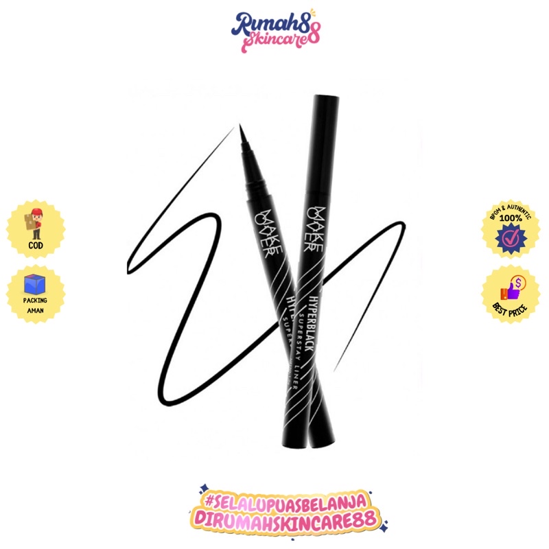MAKE OVER Hyperblack Superstay Liner EYELINER