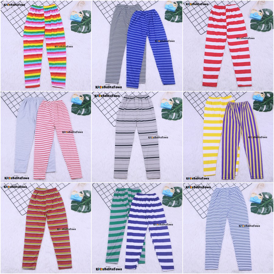Legging Motif Salur uk 5-7 th // Leging Anak Legging Anak Celana Anak Celana Panjang Anak Kaos Ana