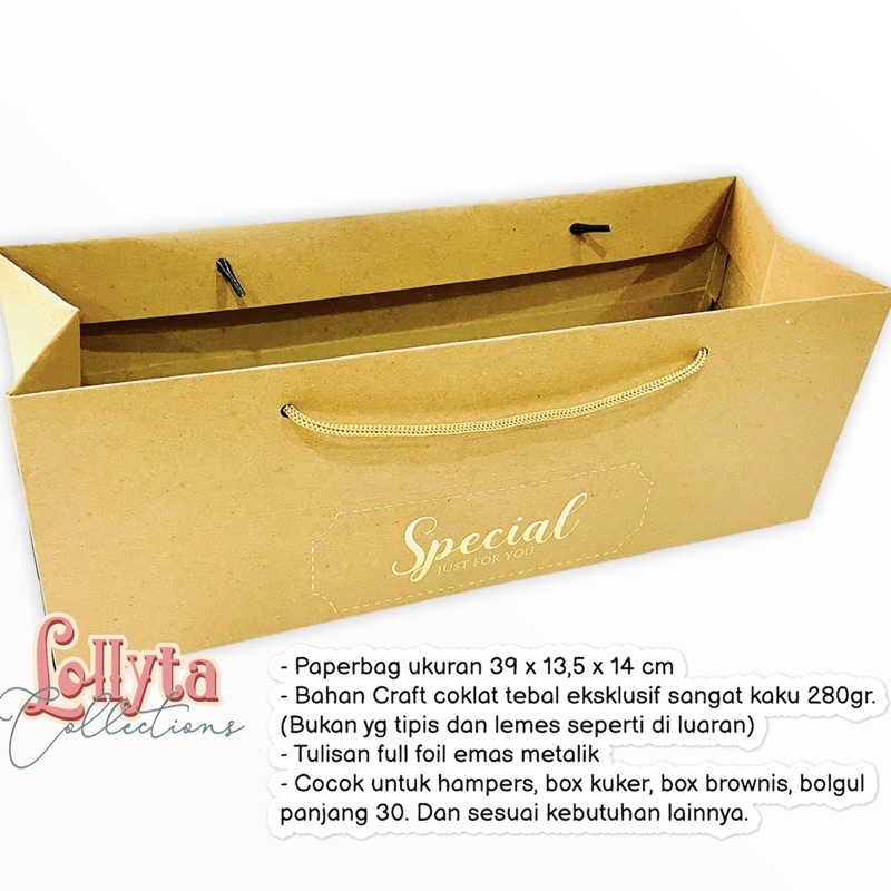 

Paperbag Craft size 39 x 13,5 x 14 cm