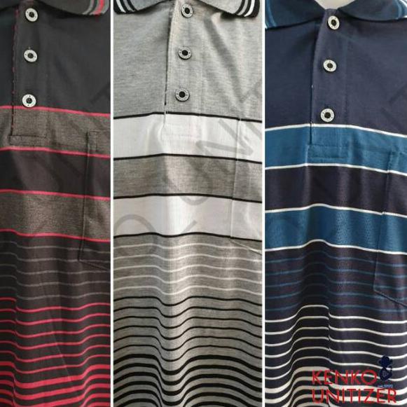 ♣ UNITIZER Z41 XXL Size , Kaos Polo Pria BIGSIZE Saku Kerah Wangki Salur JUMBO kantong dewasa ➴