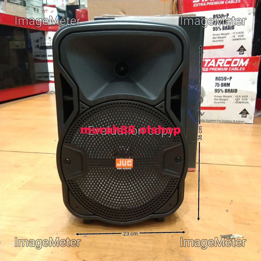 speaker aktif portable juc p88  8inch wireless bluetooth 1mic wireless