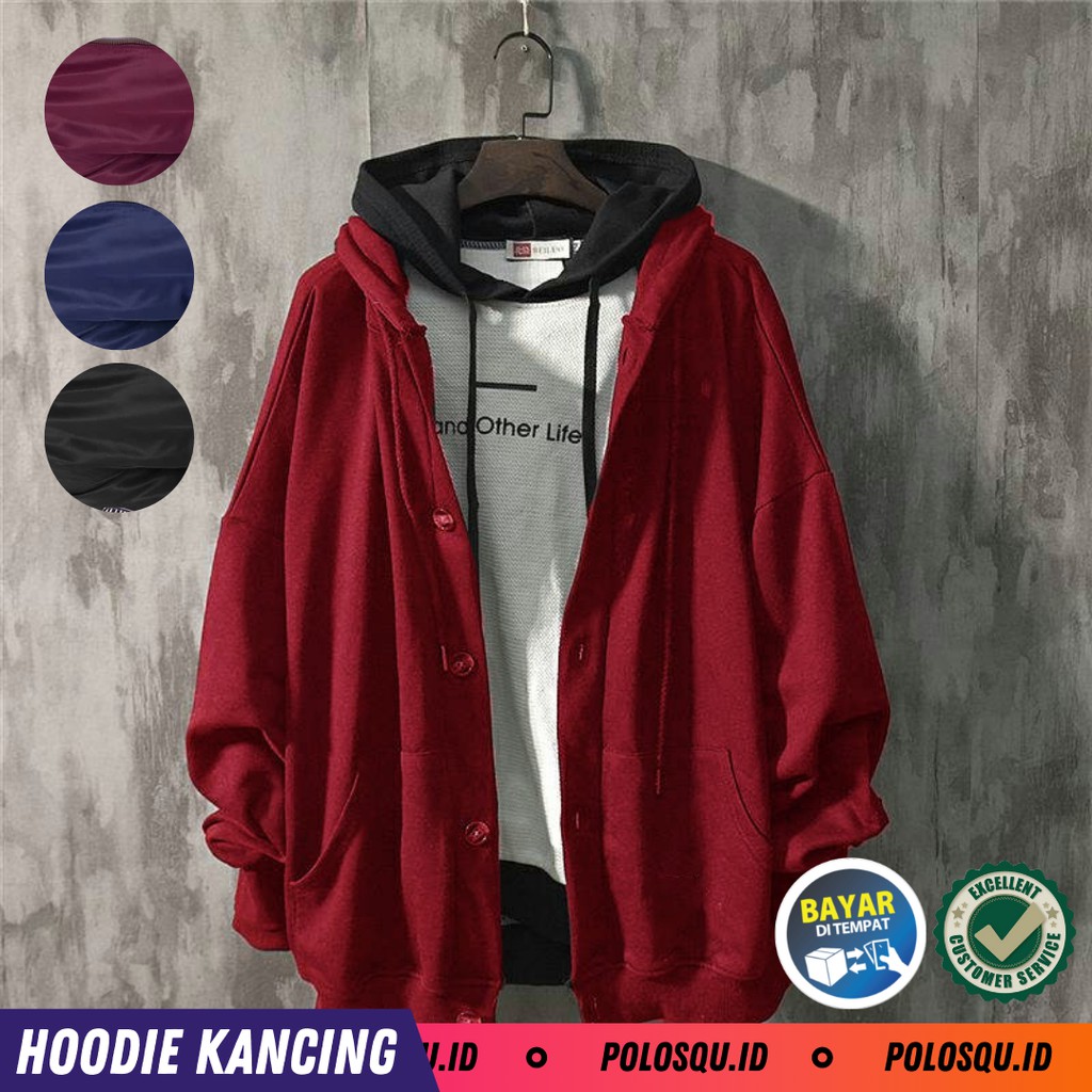 (BISA COD) Jaket Polos Sweater Hoodie Polos PRIA WANITA jumpper Hoodie polos Kualitas Distro polosqu