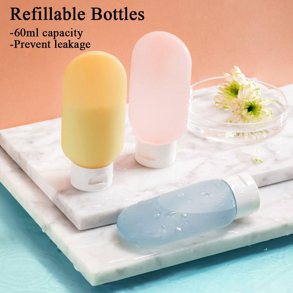 Agustina Refillable Bottle Travel 60ml Lucu Anti Bocor Kemasan Botol Kosong Sample