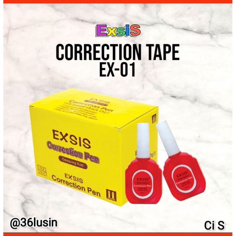 

Correction Tape / Tip-ex fluid / Tipex Cair Exsis