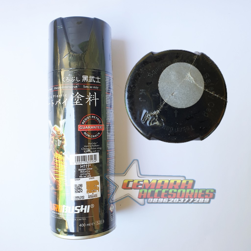 

Pilox Samurai Paint Starlight Silver H111 (Silver Metalik) 400 ml - Cat Semprot