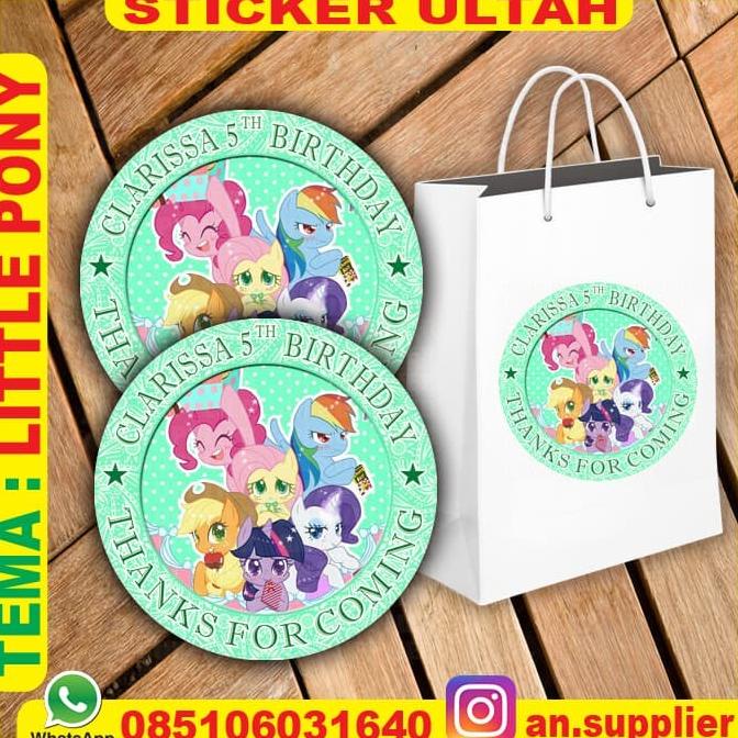 

[[COD]] 60 STIKER LABEL BAG / KUE / SOUVENIR ULTAH ULANG TAHUN - LITTLE PONY 3