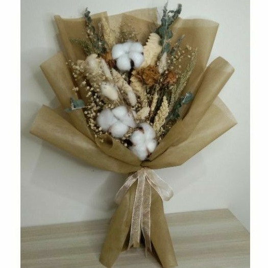 buket cutton flower - buket wedding kode, mzy_902