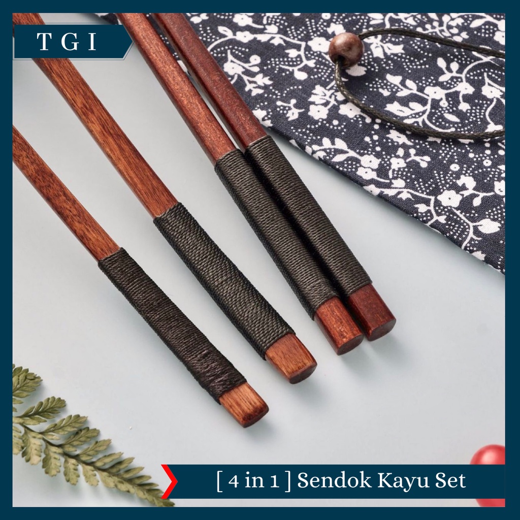 TGI - SET PERALATAN MAKAN SUMPIT KAYU KOREA SET PERALATAN MAKAN KAYU SUMPIT KAYU SENDOK KAYU