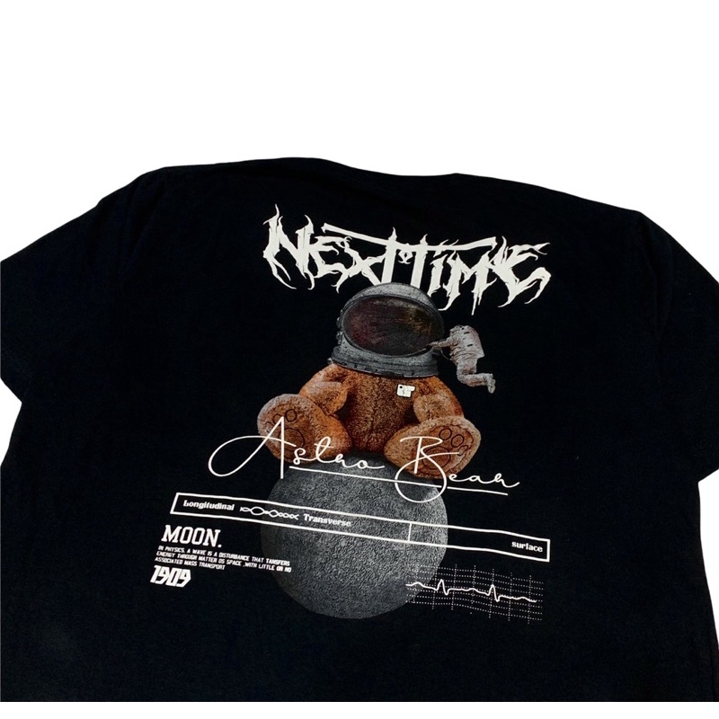 T shirt Katun Sevenkey X Next time Original Brand Bandung (Astro Bear)