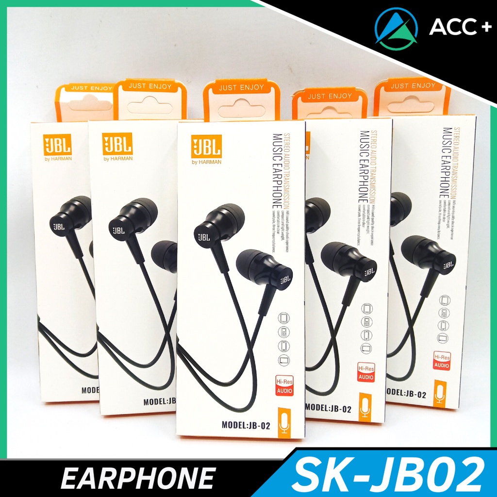 Handfree SK-JB02 Headset JBL Murah Universal Earphone Wired SuperBass Stereo Berkualitas