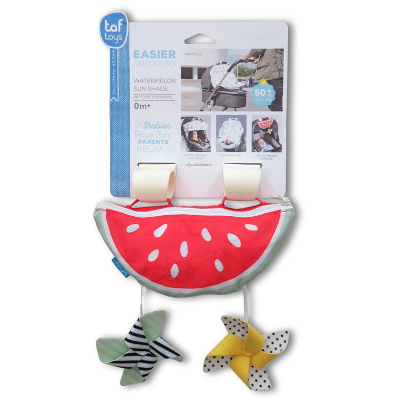 Taf Toys Watermelon Sun Shade - Mainan Gantungan Kain Penutup Stroller Kereta Dorong Bayi UV Gantung Motorik