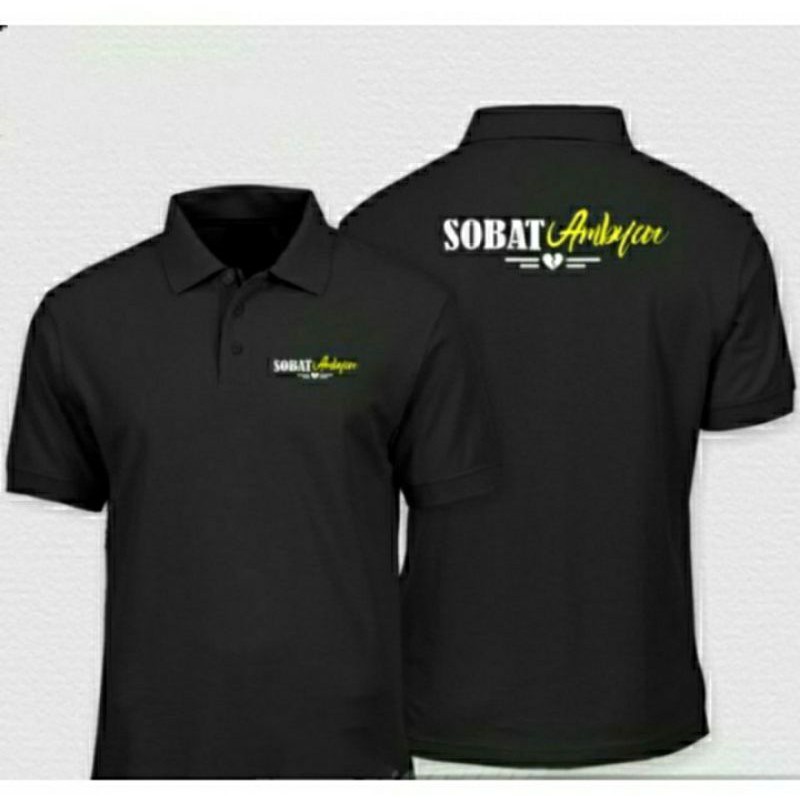 Kaos Sobat ambyar kaos polo sobat ambyar bordir depan belakang