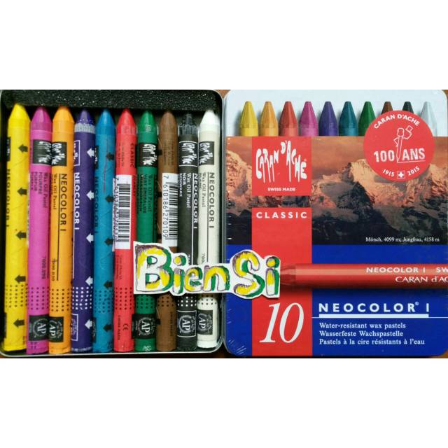 

Crayon Carandache Neocolor1 atau Neocolor2 10 Colour / Neo1 atau Neo2 10w