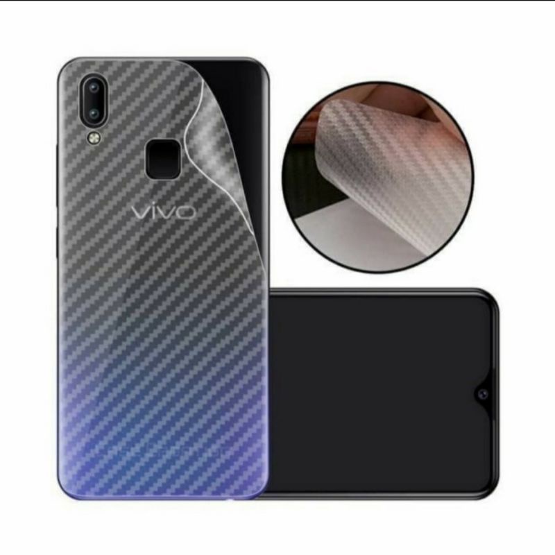 vivo Y91 Y93 Y95 skin carbon anti gores belakang karbon