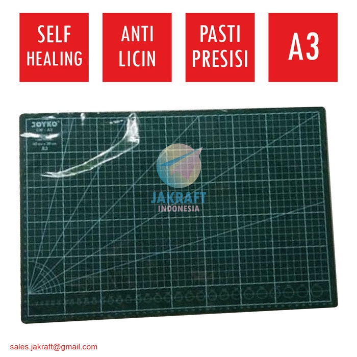 

CODE738 Cutting Mat A3 JOYKO (45 x 30 x 0.3 cm) Self Healing Murah Bagus