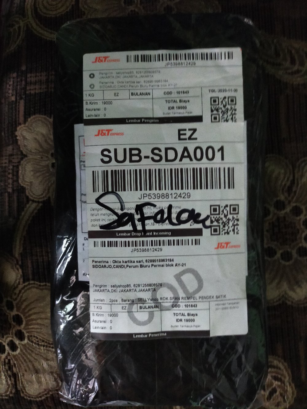 Sellyshop Kemeja Batik Cacing Prada Foil Premium Model Klep Intip(real Pict)