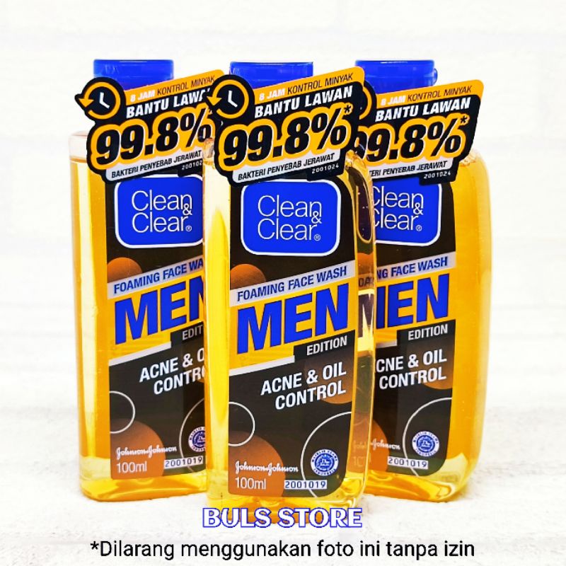 Clean & Clear Foaming Face Wash MEN  Sabun Cuci Muka 100 ml