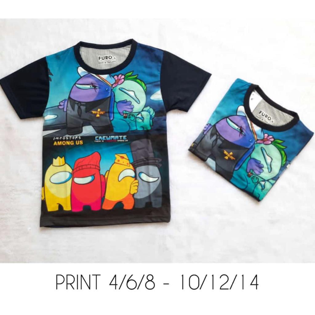 BAJU KAOS ANAK FURO KIDS IMPORT BANGKOK/ BAJU KAOS ANAK COWOK Baju Import Anak Cowok Kaos Full Print