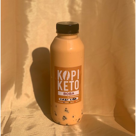 

Thai Tea Boba by Kopi Keto 250ml / 500ml / 1 liter | Low carb, diet debm, diabet friendly