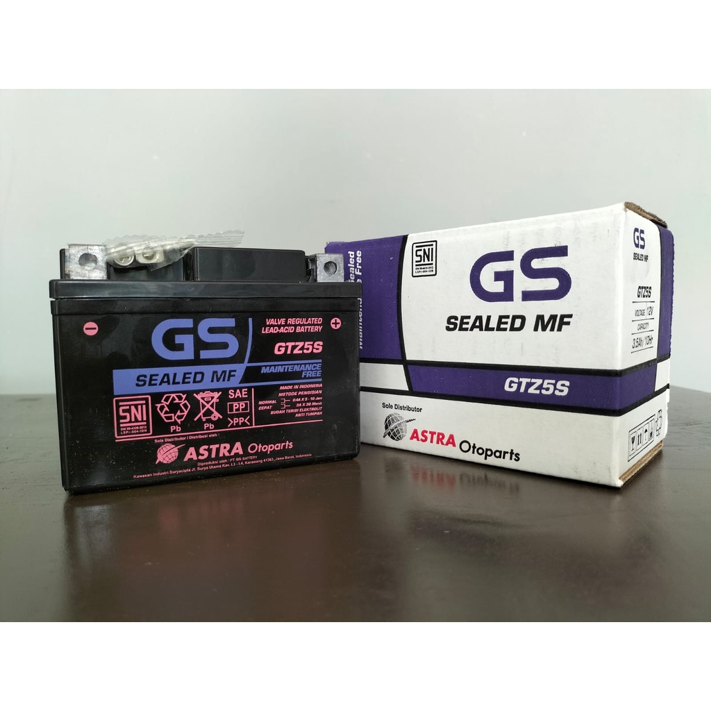Jual AKI MOTOR KERING GS ASTRA GTZ5S UNTUK HONDA VERZA SCOOPY | Shopee