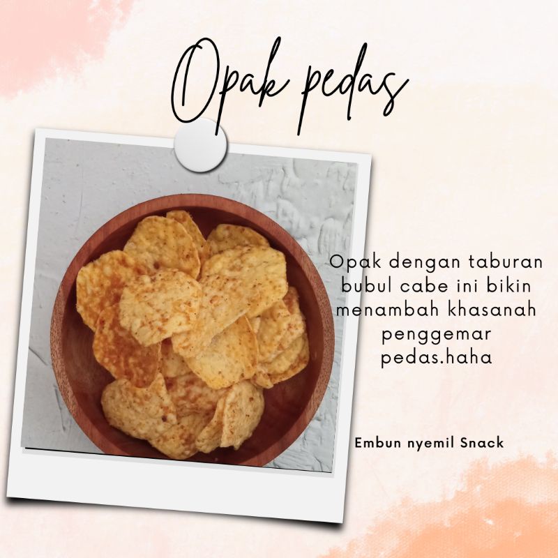 

camilan snack opak pedas