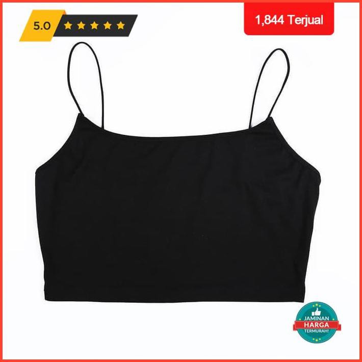 Kylie Bralette Tanktop Croptop Tali Spaghetti Tank Top Murah Bra Seksi - Putih Terlaris