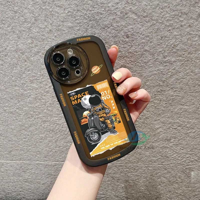 Casing TPU Realme 5 5i 6i C3 C35 C21Y C25Y C21 RealmeC11 2021 C25 C15 C12 C2 Motif Astronot