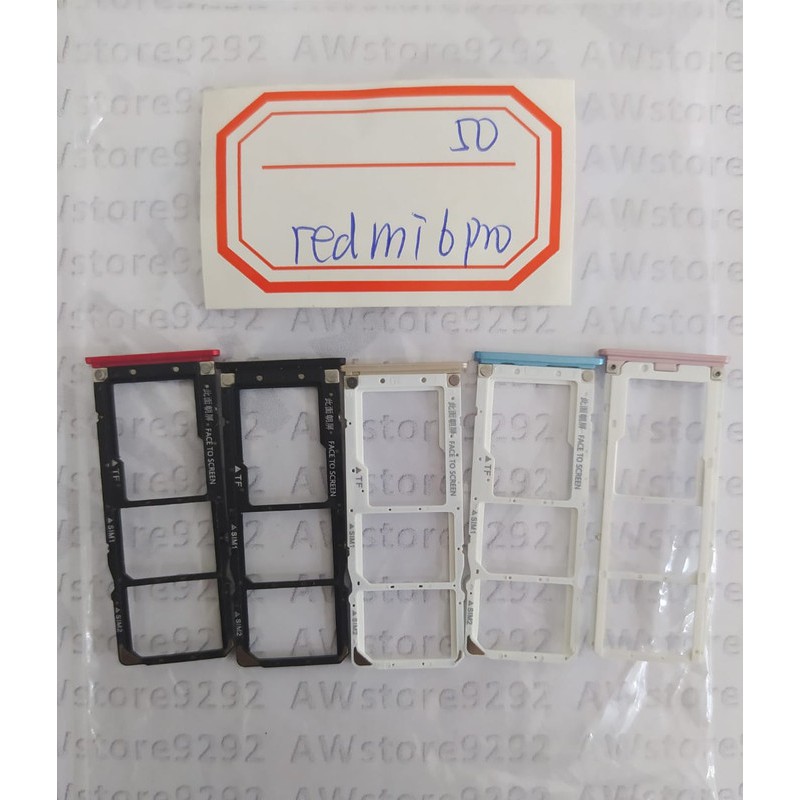 Slot Tempat Dudukan Kartu Simcard Sim card Lock Simtray Sim Tray Xiaomi Redmi 6 Pro