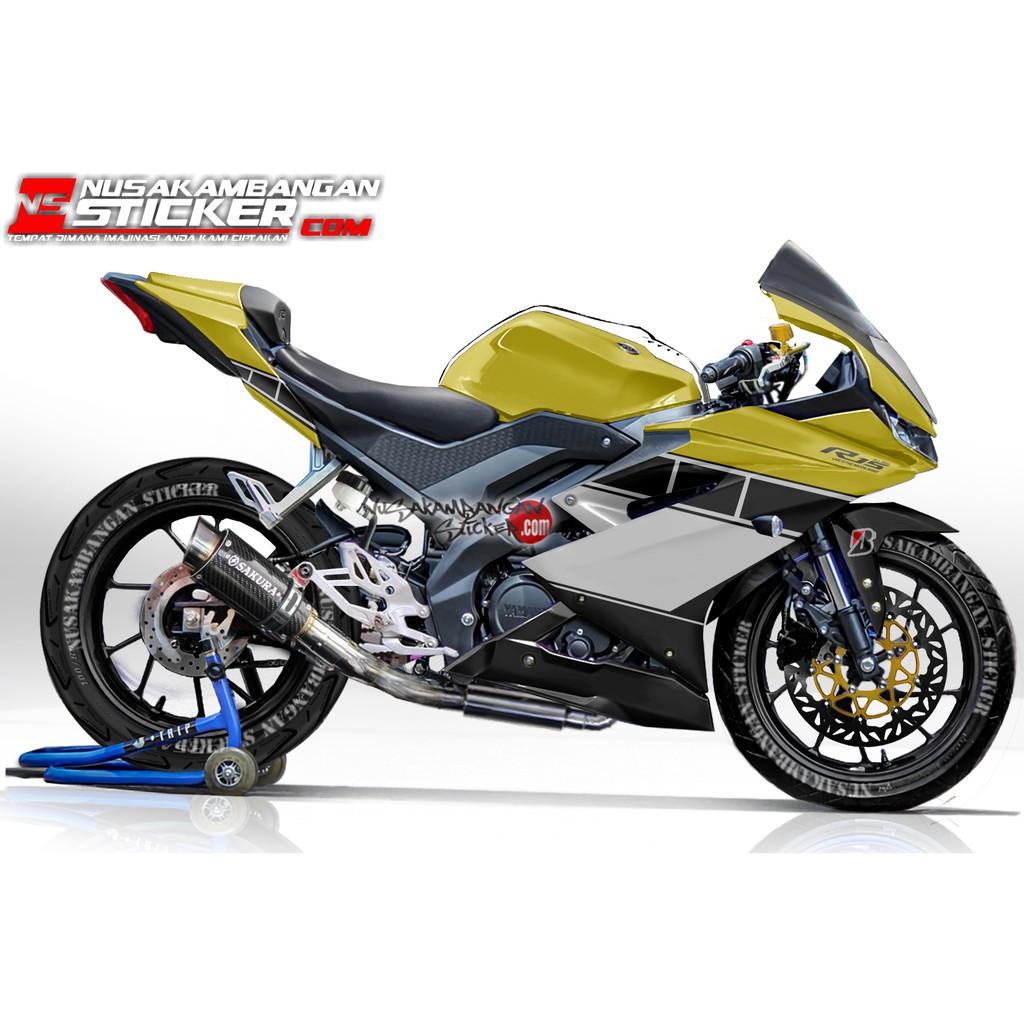 Decal Sticker Yamaha R15 V3 Racing Street Yellow